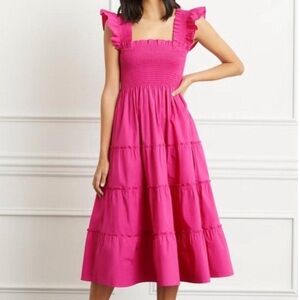 Hill House Home The Ellie Nap Dress - Square Neck - Smocked Bodice - Pink